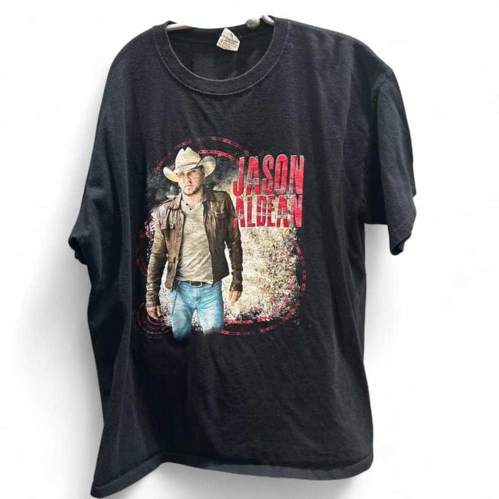 2012 Jason Aldean‎ black cotton t-shirt Size XL (xl3) 23" ptp